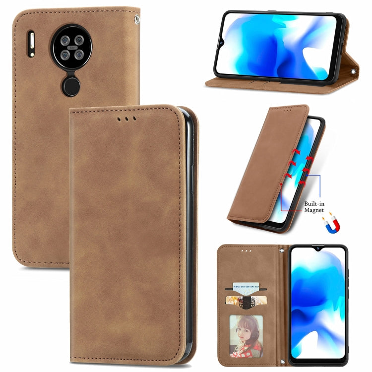 For Blackview A80 / A80s Retro Skin Feel Business Magnetic Horizontal Flip Leather Case with Holder & Card Slots & Wallet & Photo Frame(Brwon) - More Brand by PMC Jewellery | Online Shopping South Africa | PMC Jewellery