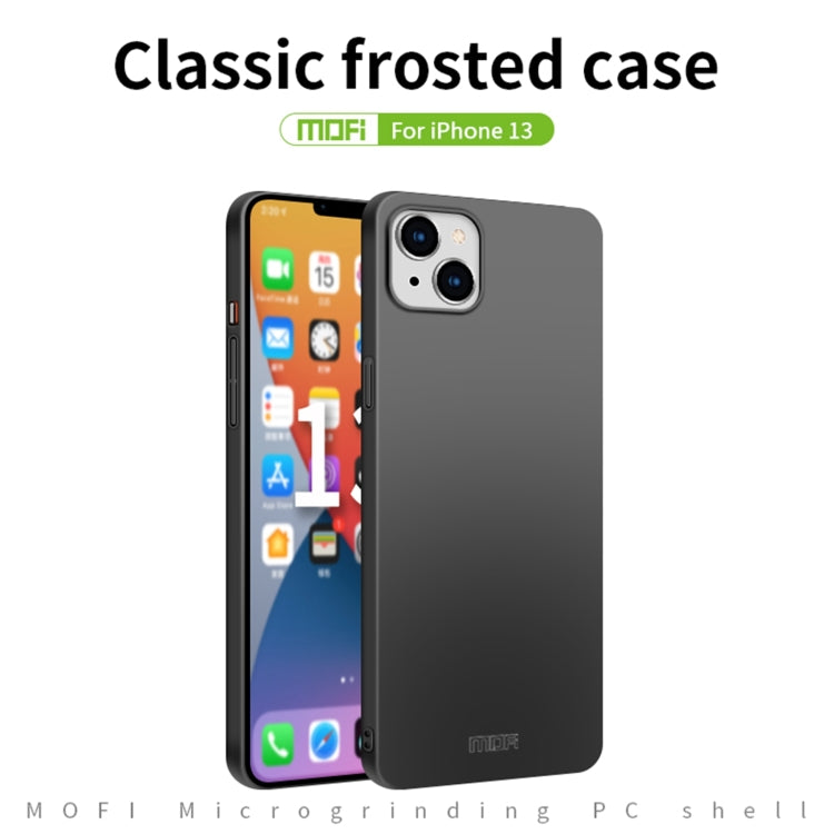 For iPhone 13 MOFI Frosted PC Ultra-thin Hard Case(Gold) - iPhone 13 Cases by MOFI | Online Shopping South Africa | PMC Jewellery