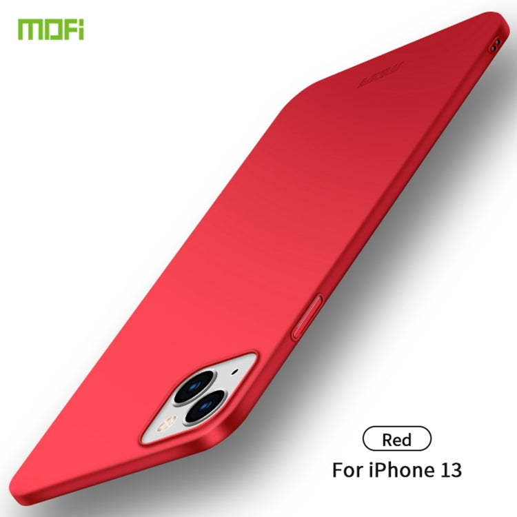 For iPhone 13 MOFI Frosted PC Ultra-thin Hard Case(Red) - iPhone 13 Cases by MOFI | Online Shopping South Africa | PMC TechLife | Buy Now Pay Later Mobicred