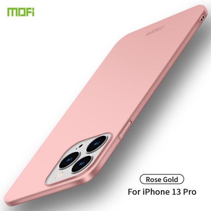 For iPhone 13 Pro MOFI Frosted PC Ultra-thin Hard Case(Rose Gold) - iPhone 13 Pro Cases by MOFI | Online Shopping South Africa | PMC Jewellery | Buy Now Pay Later Mobicred