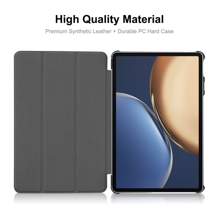 For Honor Tablet V7 Pro ENKAY Custer Texture Horizontal Flip PU+PC Leather Case with Three-folding Holder & Sleep / Wake-up Function(Dark Green) - Honor by ENKAY | Online Shopping South Africa | PMC TechLife | Buy Now Pay Later Mobicred