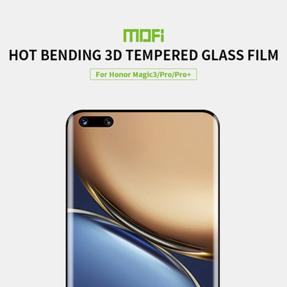 For Honor Magic 3 / Magic 3 Pro MOFI 9H 3D Explosion Proof Thermal Bending Full Screen Tempered Glass Film(Black) - Honor Tempered Glass by MOFI | Online Shopping South Africa | PMC Jewellery | Buy Now Pay Later Mobicred