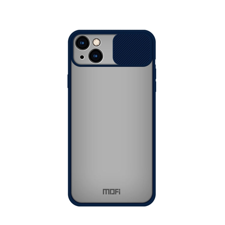 For iPhone 13 MOFI Translucent Frosted PC + TPU Phone Case(Blue) - iPhone 13 Cases by MOFI | Online Shopping South Africa | PMC Jewellery