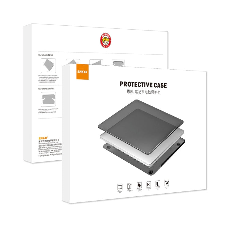 ENKAY Hat-Prince 3 in 1 Crystal Laptop Protective Case + TPU Keyboard Film + Anti-dust Plugs Set for MacBook Pro 16.2 inch A2485 2021/A2880 2023, Version:EU Version(Grey) - MacBook Pro Cases by ENKAY | Online Shopping South Africa | PMC Jewellery | Buy Now Pay Later Mobicred