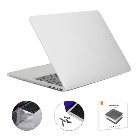 ENKAY Hat-Prince 3 in 1 Matte Laptop Protective Case + TPU Keyboard Film + Anti-dust Plugs Set for MacBook Pro 14.2 inch A2442 2021/A2779 2023, Version:US Version(White) - MacBook Pro Cases by ENKAY | Online Shopping South Africa | PMC Jewellery | Buy Now Pay Later Mobicred