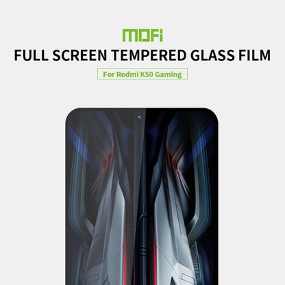 For Xiaomi Redmi K50 Gaming MOFI 9H 2.5D Full Screen Tempered Glass Film(Black) -  by MOFI | Online Shopping South Africa | PMC Jewellery