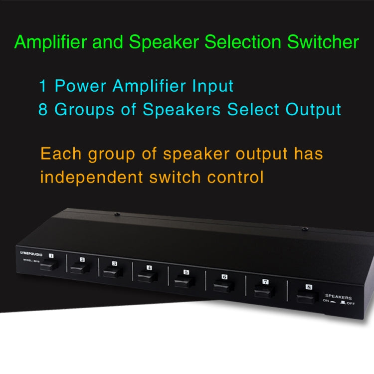 100W 1 In 8 Out Power Amplifier Box Distribute Switcher Loudspeaker -  by PMC Jewellery | Online Shopping South Africa | PMC Jewellery | Buy Now Pay Later Mobicred