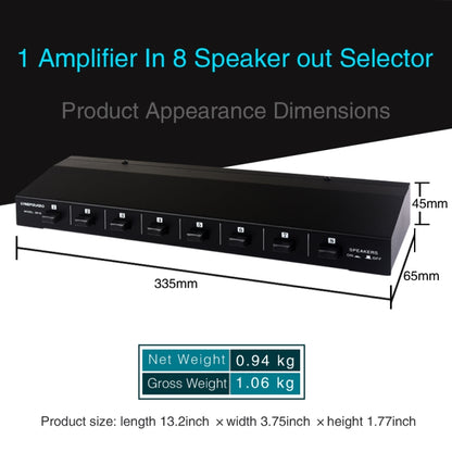 100W 1 In 8 Out Power Amplifier Box Distribute Switcher Loudspeaker -  by PMC Jewellery | Online Shopping South Africa | PMC Jewellery | Buy Now Pay Later Mobicred