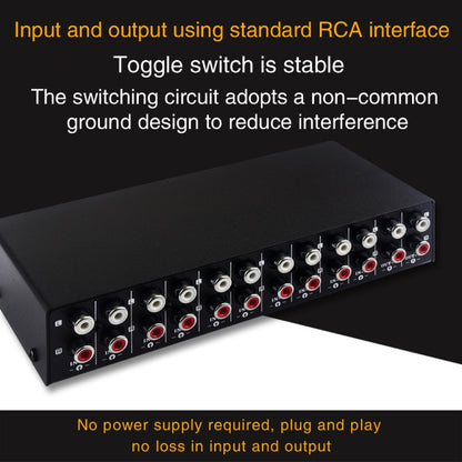 B059 10 In 2 Out / 2 In 10 Out 2-Way RCA Switch Audio Frequency Signal Select Shift Device Loudspeaker Box -  by PMC Jewellery | Online Shopping South Africa | PMC Jewellery | Buy Now Pay Later Mobicred