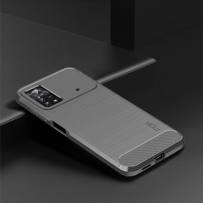 For Xiaomi Poco X4 Pro 5G MOFI Gentleness Brushed Carbon Fiber Soft TPU Case(Gray) - Xiaomi Cases by MOFI | Online Shopping South Africa | PMC Jewellery | Buy Now Pay Later Mobicred