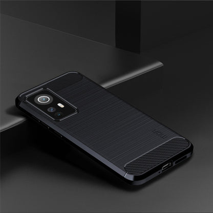 For Xiaomi 12 / 12X MOFI Gentleness Brushed Carbon Fiber Soft TPU Case(Blue) - Xiaomi Cases by MOFI | Online Shopping South Africa | PMC Jewellery | Buy Now Pay Later Mobicred