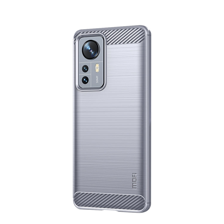 For Xiaomi 12 Pro MOFI Gentleness Brushed Carbon Fiber Soft TPU Case(Gray) - Xiaomi Cases by MOFI | Online Shopping South Africa | PMC TechLife | Buy Now Pay Later Mobicred