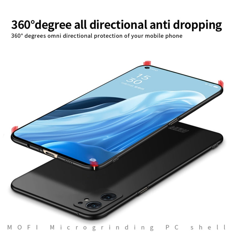 For OPPO Find X5 Lite / Reno7 Global MOFI Frosted PC Ultra-thin Hard Case(Rose gold) - free shipping - PMC TechLife - Order now!