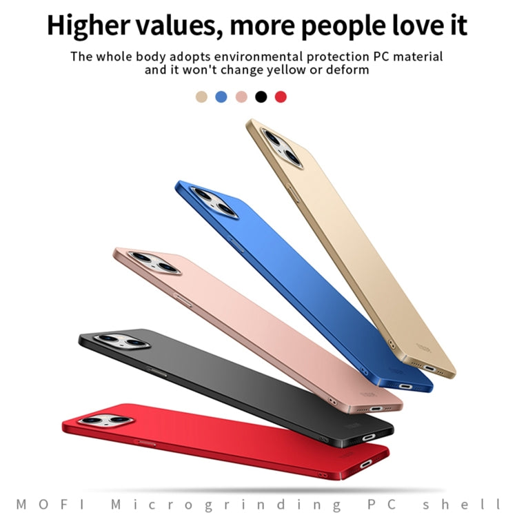 For iPhone 14 MOFI Frosted PC Ultra-thin Hard Case (Blue) - free shipping - PMC TechLife - Order now!
