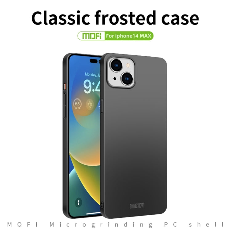 For iPhone 14 Plus MOFI Frosted PC Ultra-thin Hard Case  (Black) - free shipping - PMC TechLife - Order now!