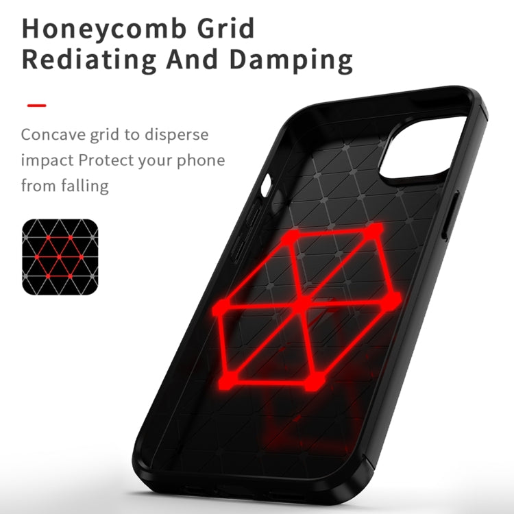 For iPhone 14 MOFI Gentleness Brushed Texture Carbon Fiber TPU Phone Case (Black) - iPhone 14 Cases by MOFI | Online Shopping South Africa | PMC TechLife | Buy Now Pay Later Mobicred