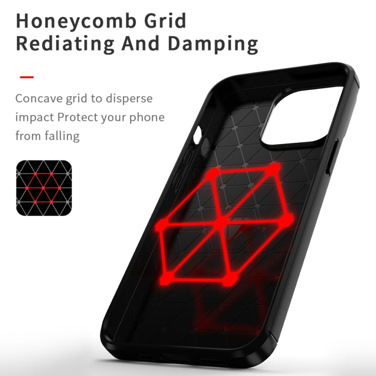 For iPhone 14 Pro Max MOFI Gentleness Brushed Texture Carbon Fiber TPU Phone Case (Gray) - iPhone 14 Pro Max Cases by MOFI | Online Shopping South Africa | PMC TechLife