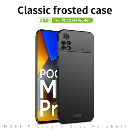 For Xiaomi POCO M4 Pro 4G MOFI Frosted PC Ultra-thin Hard Case(Blue) - Xiaomi Cases by MOFI | Online Shopping South Africa | PMC Jewellery