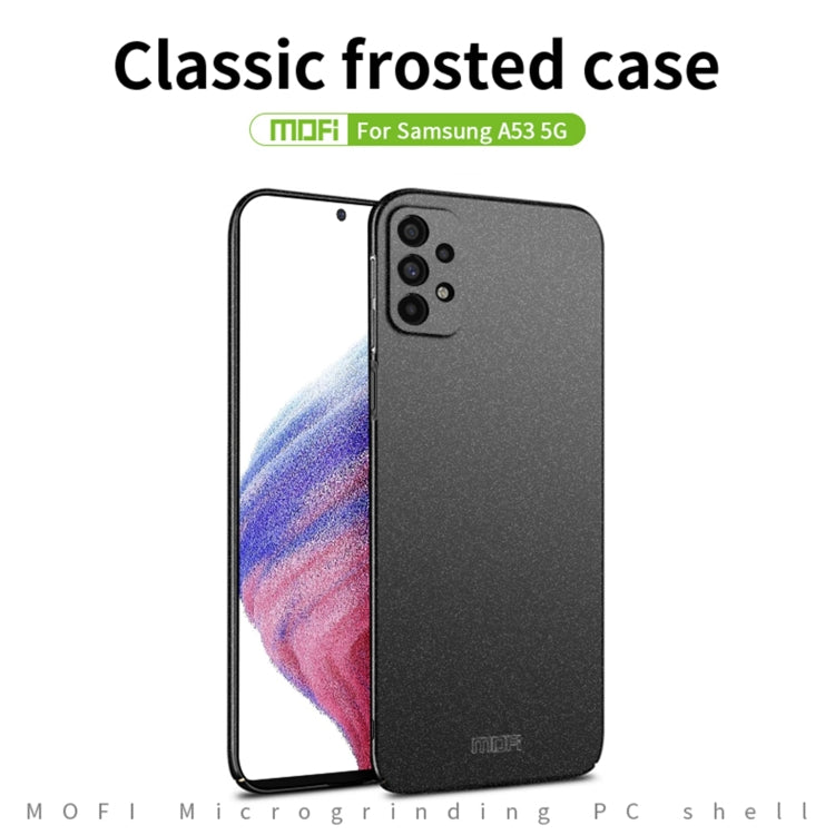 For Samsung Galaxy A53 5G MOFI Fandun Series Frosted PC Ultra-thin All-inclusive Phone Case(Blue) - free shipping - PMC TechLife - Order now!