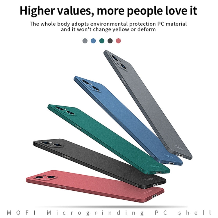 For iPhone 14 MOFI Fandun Series Frosted PC Ultra-thin Phone Case(Blue) - free shipping - PMC TechLife - Order now!