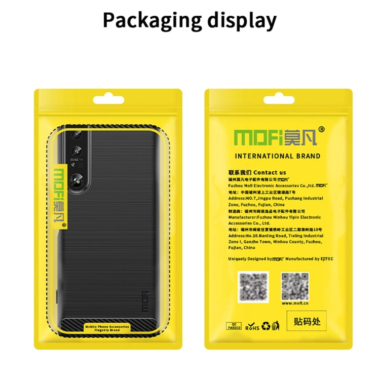For OnePlus Ace / 10R 5G MOFI Gentleness Series Brushed Texture Carbon Fiber Soft TPU Case(Red) - OnePlus Cases by MOFI | Online Shopping South Africa | PMC TechLife