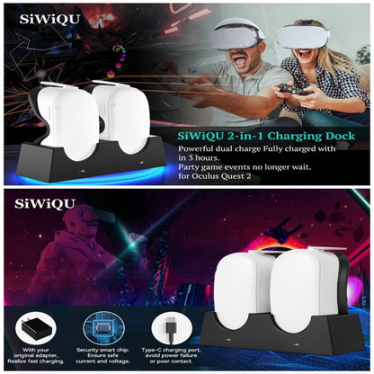 For Oculus Quest 2 VR Charging Stand VR Accessories Host Storage Bracket Double Charging Stand - VR Accessories by PMC Jewellery | Online Shopping South Africa | PMC Jewellery | Buy Now Pay Later Mobicred