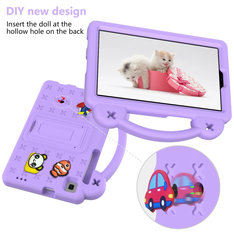 For Huawei MediaPad M5 8.4 Handle Kickstand Children EVA Shockproof Tablet Case(Light Purple) - Huawei by PMC Jewellery | Online Shopping South Africa | PMC Jewellery