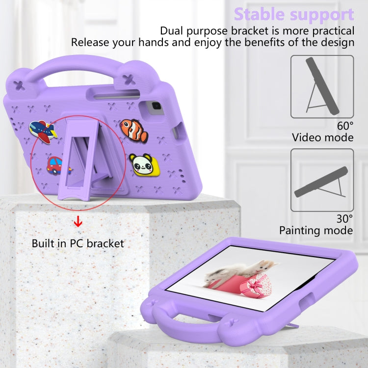 For Huawei MediaPad M5 8.4 Handle Kickstand Children EVA Shockproof Tablet Case(Light Purple) - Huawei by PMC Jewellery | Online Shopping South Africa | PMC Jewellery