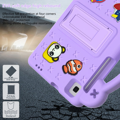 For Huawei MediaPad M5 8.4 Handle Kickstand Children EVA Shockproof Tablet Case(Light Purple) - Huawei by PMC Jewellery | Online Shopping South Africa | PMC Jewellery