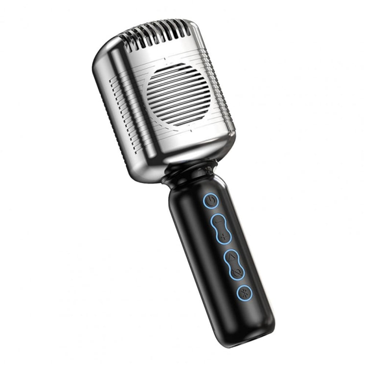 KM600 Wireless Microphone TWS Handheld Noise Reduction Smart Bluetooth-compatible Condenser Mic Music Player for Singing(Sliver) - Microphone by PMC Jewellery | Online Shopping South Africa | PMC Jewellery | Buy Now Pay Later Mobicred