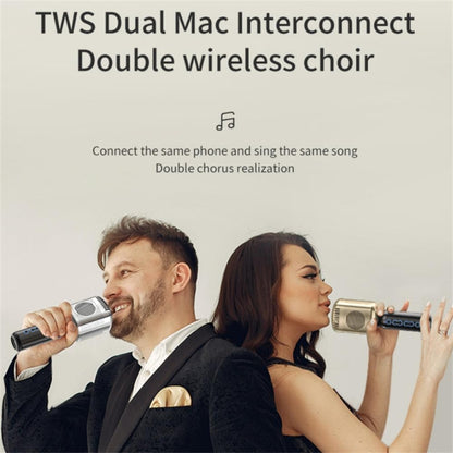 KM600 Wireless Microphone TWS Handheld Noise Reduction Smart Bluetooth-compatible Condenser Mic Music Player for Singing(Sliver) - Microphone by PMC Jewellery | Online Shopping South Africa | PMC Jewellery | Buy Now Pay Later Mobicred