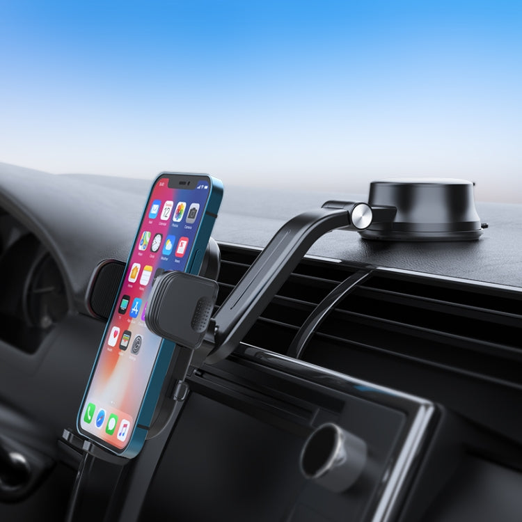 A190+X157 Car Phone Holder Dashboard Sucker Mount Stand  Retractable Clamp Arm - Universal Car Holders by PMC Jewellery | Online Shopping South Africa | PMC Jewellery | Buy Now Pay Later Mobicred