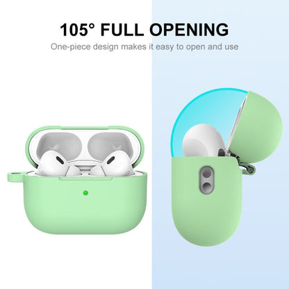 For Apple AirPods Pro 2 2022 ENKAY Thickened Silicone Protective Case with Keychain(Mint Green) - For AirPods Pro 2 by ENKAY | Online Shopping South Africa | PMC Jewellery | Buy Now Pay Later Mobicred