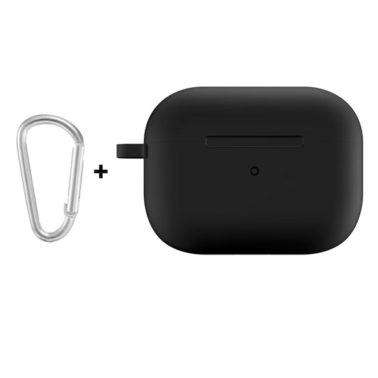 For Apple AirPods Pro 2 2022 ENKAY Thickened Silicone Protective Case with Keychain(Black) - For AirPods Pro 2 by ENKAY | Online Shopping South Africa | PMC Jewellery | Buy Now Pay Later Mobicred