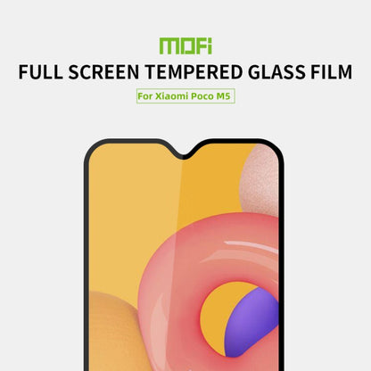 For Xiaomi Poco M5 MOFI 9H 2.5D Full Screen Tempered Glass Film(Black) - Poco M5 Tempered Glass by MOFI | Online Shopping South Africa | PMC Jewellery