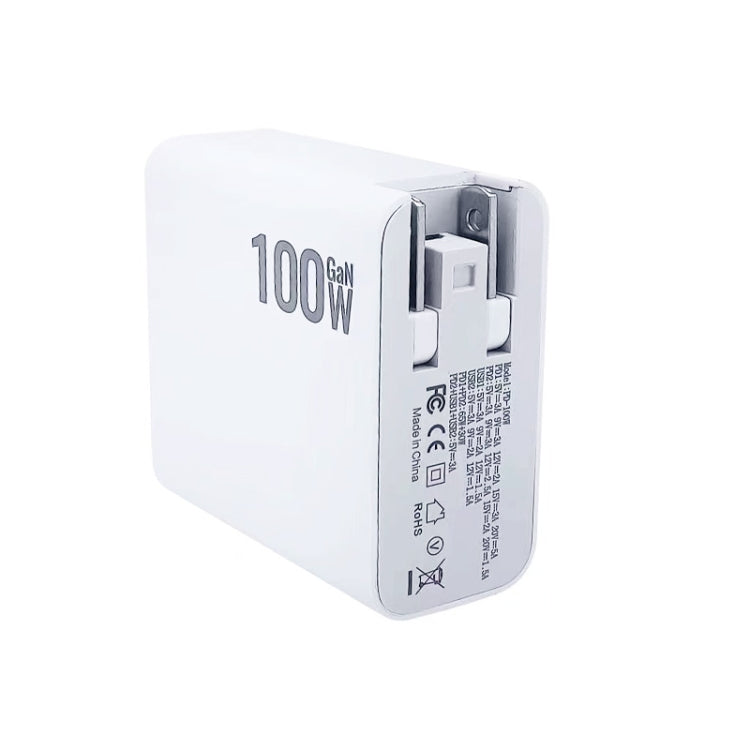 GaN 100W Dual USB + Dual USB-C/Type-C Multi Port Charger for Apple MacBook Series US / UK Plug - Cable & Adapter by PMC Jewellery | Online Shopping South Africa | PMC Jewellery | Buy Now Pay Later Mobicred