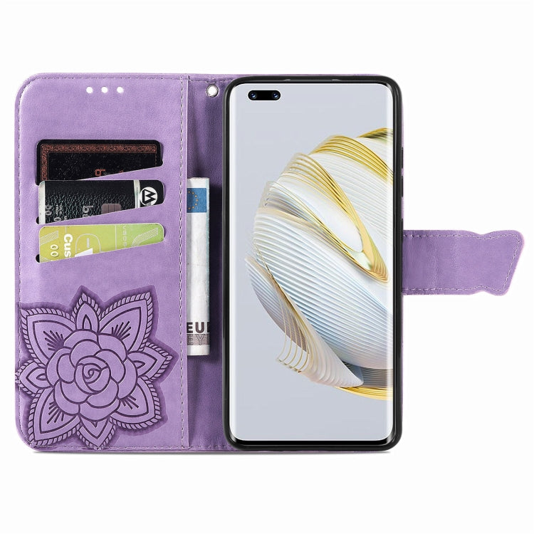 For Huawei Nova 10 Pro Butterfly Love Flower Embossed Leather Phone Case(Lavender) - Huawei Cases by PMC Jewellery | Online Shopping South Africa | PMC Jewellery