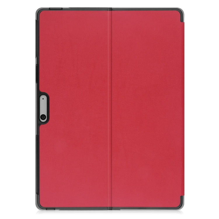 For Microsoft Surface Pro 9 JUNSUNMAY Custer Solid Color 3-Fold Stand Leather Tablet Case(Red) - Microsoft by JUNSUNMAY | Online Shopping South Africa | PMC Jewellery