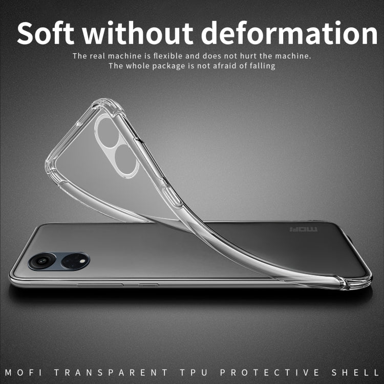 For OPPO A58 5G MOFI Ming Series Ultra-thin TPU Phone Case(Transparent) - OPPO Cases by MOFI | Online Shopping South Africa | PMC TechLife