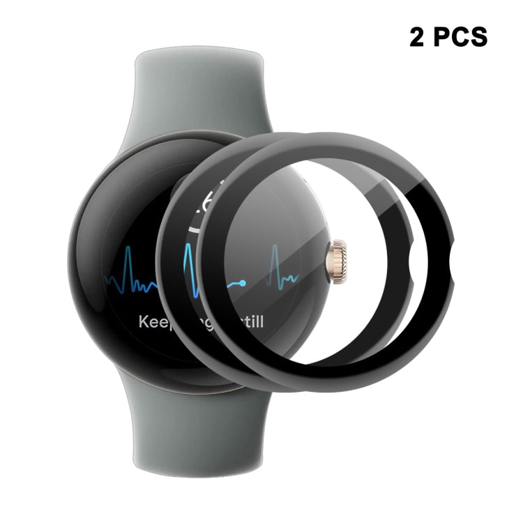2pcs For Google Pixel Watch ENKAY 3D Full Coverage Soft PC Edge + PMMA HD Screen Protector Film - Google Tempered Glass by ENKAY | Online Shopping South Africa | PMC TechLife | Buy Now Pay Later Mobicred