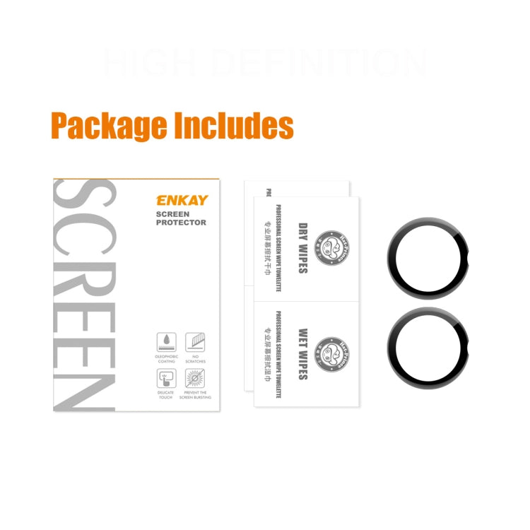 2pcs For Google Pixel Watch ENKAY 3D Full Coverage Soft PC Edge + PMMA HD Screen Protector Film - Google Tempered Glass by ENKAY | Online Shopping South Africa | PMC TechLife | Buy Now Pay Later Mobicred