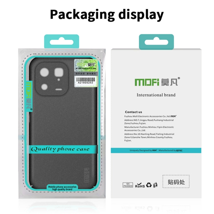 For Xiaomi 13 MOFI Fandun Series Frosted Ultra-thin PC Hard Phone Case(Black) - 13 Pro Cases by MOFI | Online Shopping South Africa | PMC Jewellery