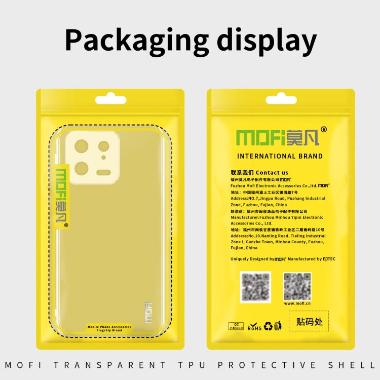 For Xiaomi 13 MOFI Ming Series Ultra-thin TPU Phone Case(Transparent) - 13 Cases by MOFI | Online Shopping South Africa | PMC Jewellery