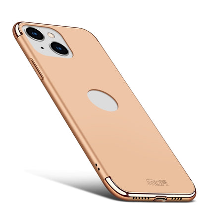 For iPhone 14 Plus MOFI Yatun Series 3 in 1 Stitching PC Phone Case(Gold) - iPhone 14 Plus Cases by MOFI | Online Shopping South Africa | PMC Jewellery