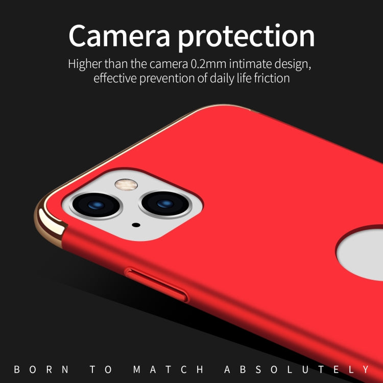 For iPhone 14 Plus MOFI Yatun Series 3 in 1 Stitching PC Phone Case(Red) - iPhone 14 Plus Cases by MOFI | Online Shopping South Africa | PMC Jewellery