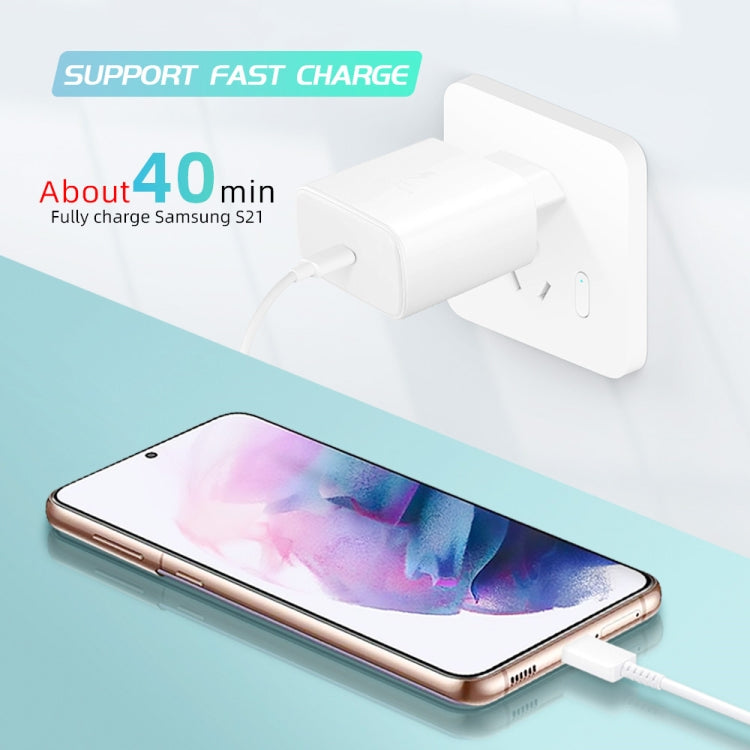 M135 45W USB-C / Type-C Port Fast Charger with 5A Type-C to Type-C Cable, UK Plug(White) - USB Charger by PMC TechLife | Online Shopping South Africa | PMC TechLife | Buy Now Pay Later Mobicred