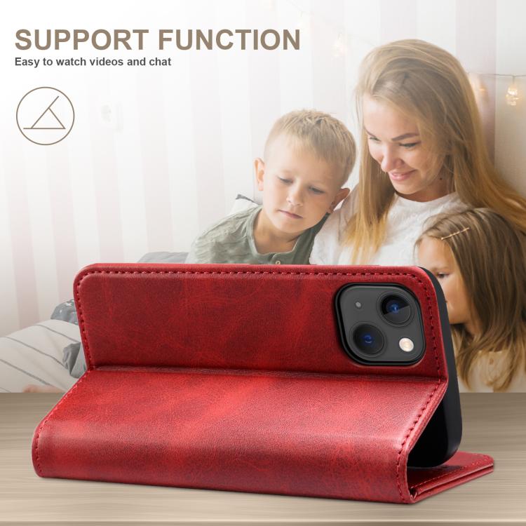 For Samsung Galaxy S25+ 5G Suteni Calf Texture Horizontal Flip Leather Phone Case(Red) - Galaxy S25+ 5G Cases by Suteni | Online Shopping South Africa | PMC Jewellery | Buy Now Pay Later Mobicred