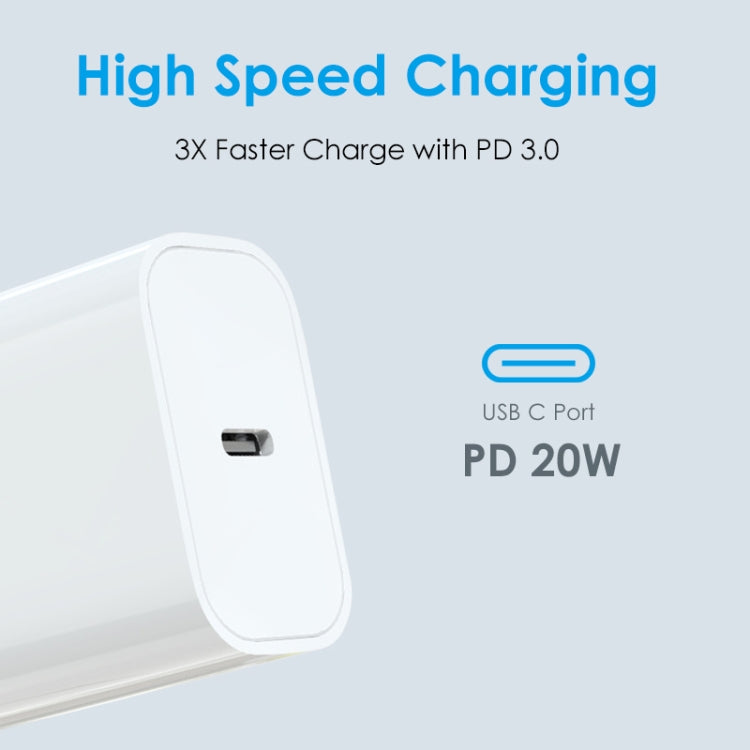 NORTHJO NOPD2001 PD 20W USB-C / Type-C Single Port Fast Charger, Plug Type:UK Plug(White) - USB Charger by NORTHJO | Online Shopping South Africa | PMC Jewellery | Buy Now Pay Later Mobicred