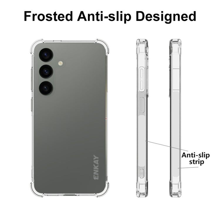 For Samsung Galaxy S24 5G ENKAY Clear TPU Shockproof Anti-slip Phone Case - Galaxy S24 5G Cases by ENKAY | Online Shopping South Africa | PMC Jewellery | Buy Now Pay Later Mobicred