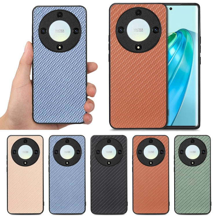 For Honor X9A Carbon Fiber Texture Leather Back Cover Phone Case(Black) - Honor Cases by PMC TechLife | Online Shopping South Africa | PMC TechLife